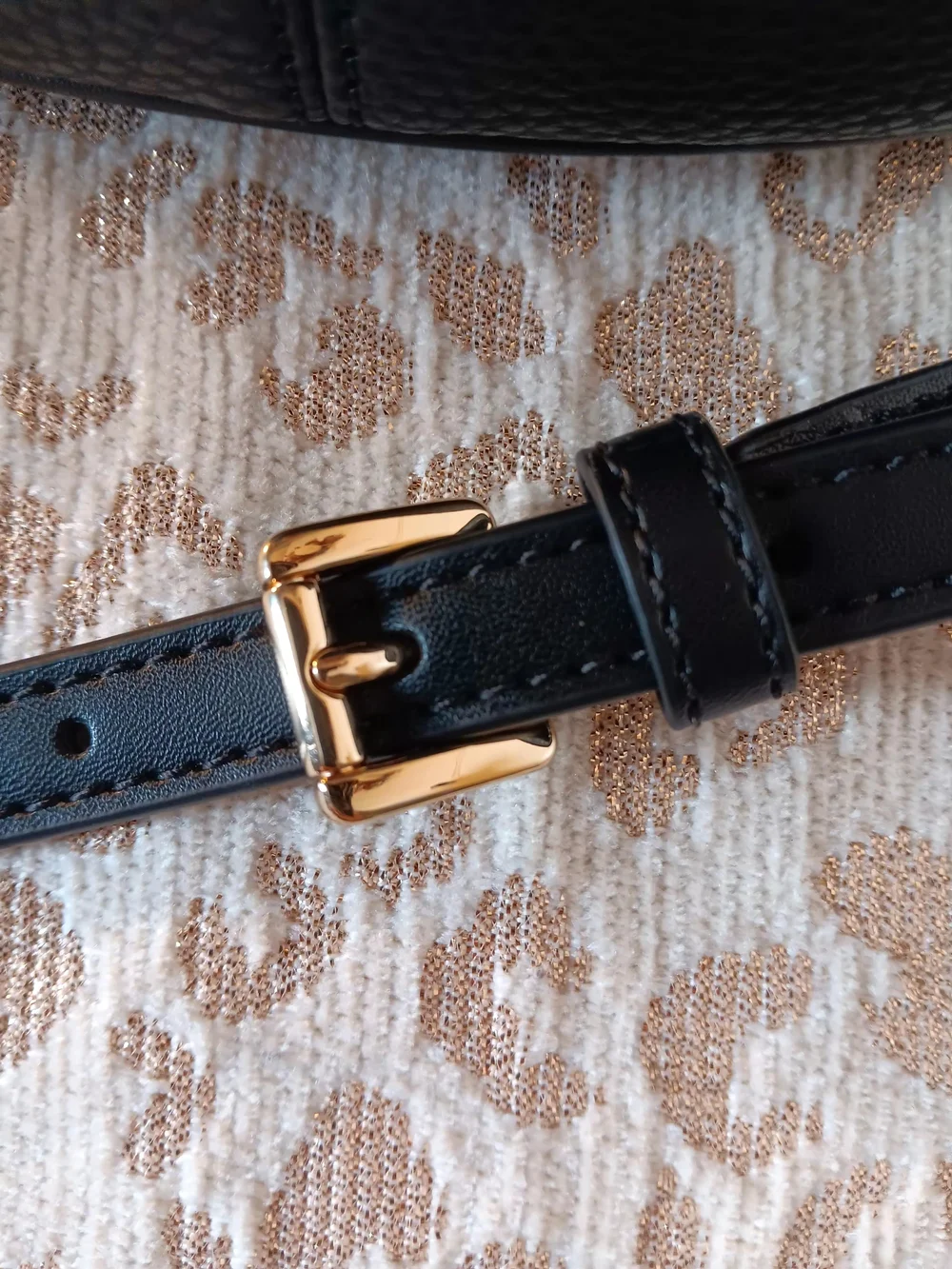 Michael Kors Black Leather Crescent Crossbody Bag